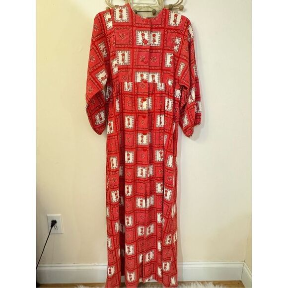 Vintage Handmade Holly Hobby Patchwork Button Front Prairie Maxi Dress S/M - Picture 1 of 6